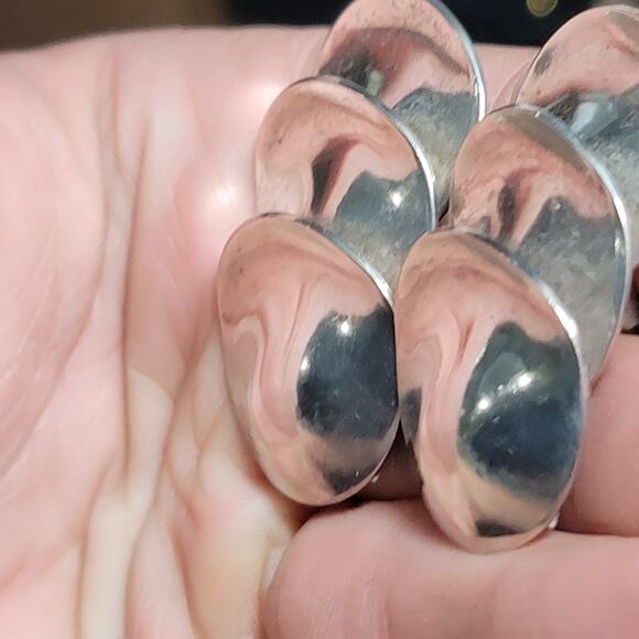 Marjorie Baer Silver Clip On Earrings - Picture 5 of 8